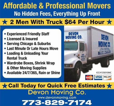 Mover Servicing The Greater Chicago Area Devon Moving Company