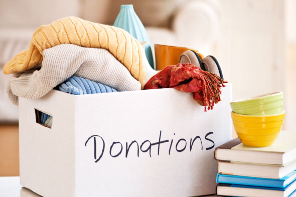 Donate some of your unwanted items for less moving!